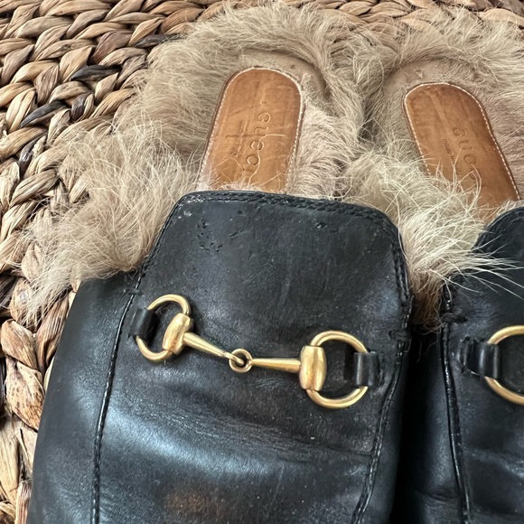 GUCCI 2015 RE-EDITION WOMEN'S PRINCETOWN FUR SLIDES - Picture 4 of 6